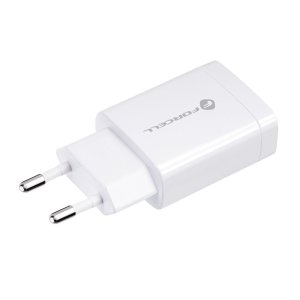 Nabíječka telefonu Forcell F-Energy USB A QC3.0 PD 18W, bílá