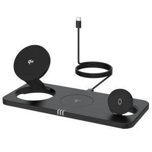 Indukční nabíječka Forcell F-Energy 3v1 MagNetix USB C Qi2 20,5 W kompatibilní s MagSafe, černá
