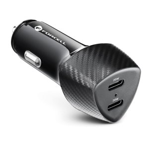 Autonabíječka Forcell F-Energy Carbon 2 x USB C QC3.0 PD 3A 40W, černá