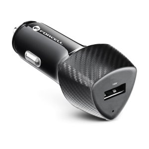 Autonabíječka Forcell F-Energy Carbon USB A QC3.0 3A 18W, černá