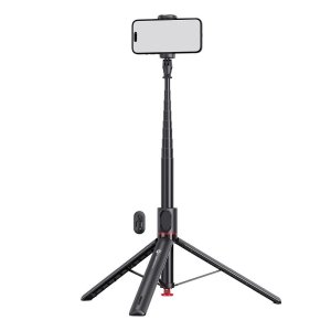 FORCELL F-GRIP automatická selfie tyč (33 až 177cm) s bezdrátovým dálkovým ovládáním, stativ, černá