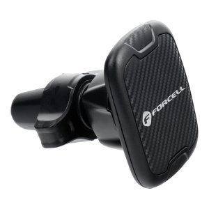 Magnetický držák telefonu do auta Forcell F-Grip Carbon, do mřížky, černý