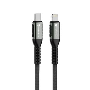 Kabel USB C na Lightning Forcell F-Energy PD 3A 27W Cafule 2 m, černý